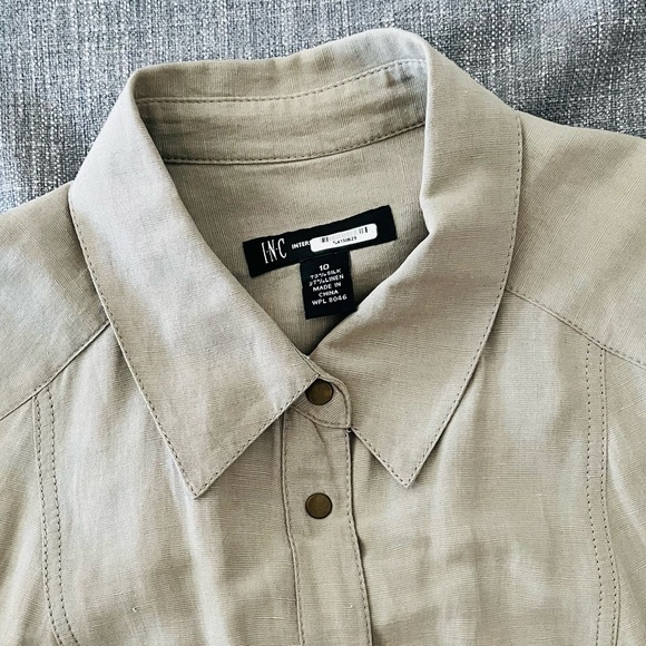 Vintage Y2K INC International Concepts Utility Belted Romper Size 10 - Picture 4 of 11